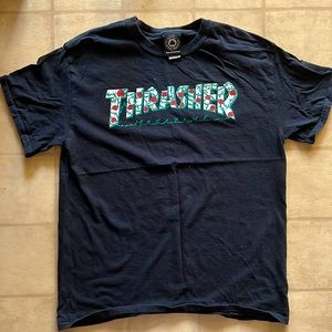 Black shirt with roses and vines from zumiez